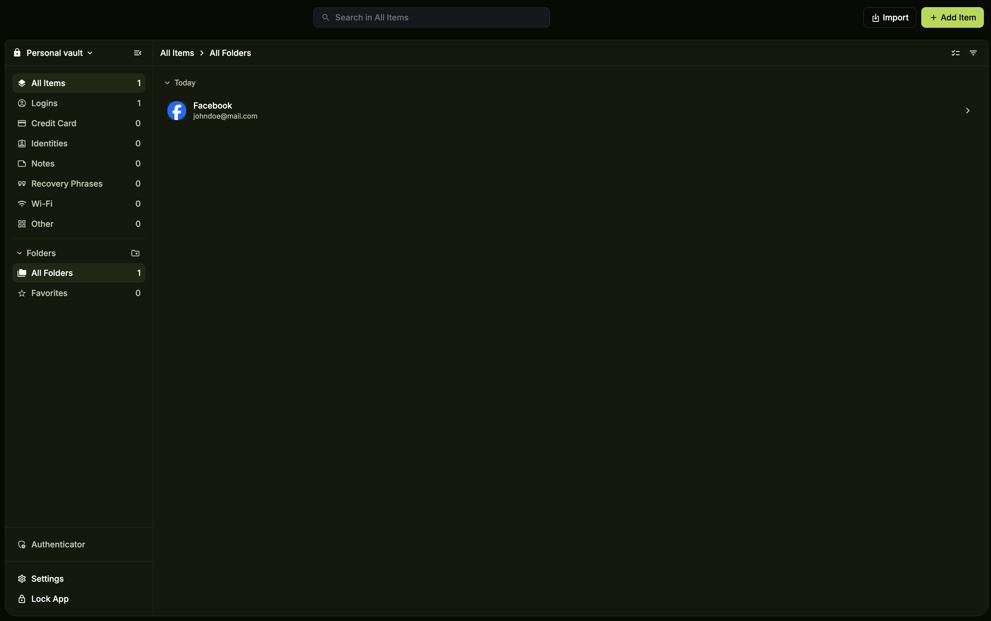 Select the item