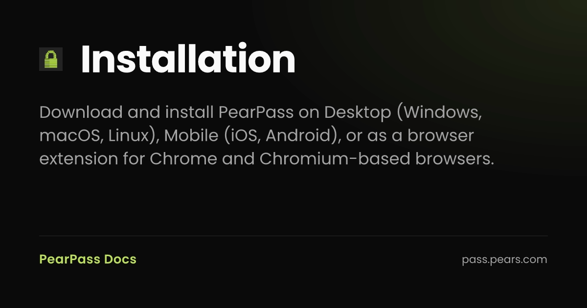 Installation