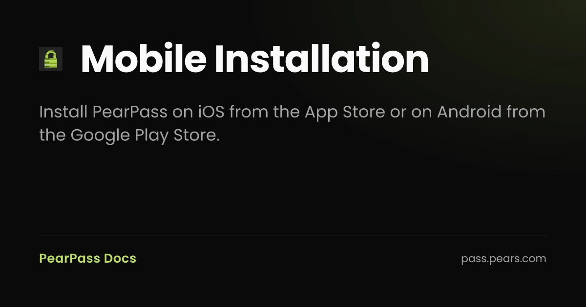 Mobile Installation